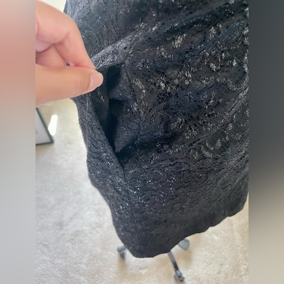 J.Crew Black lace strapless dress. Pre-owned size 12 - Picture 4 of 16